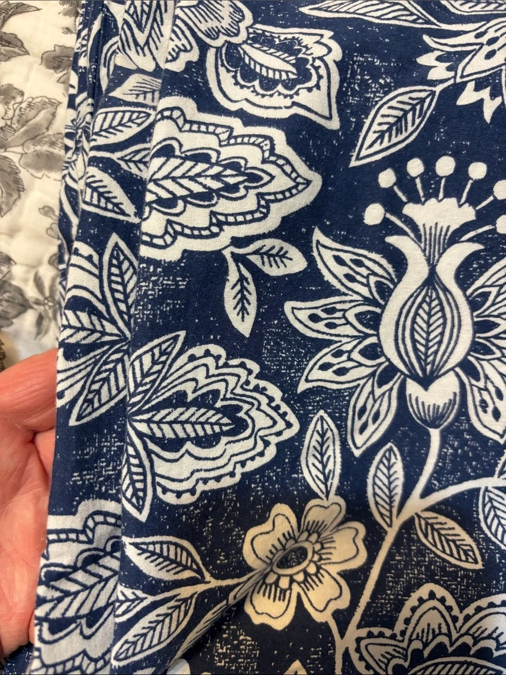 IKEA Blue and white floral Twin Duvet cover  with 2 pillow shams